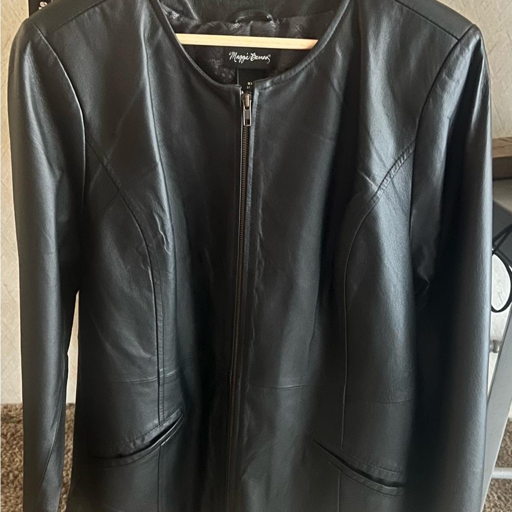 Neiman Marcus Black Leather Jacket
